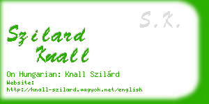 szilard knall business card