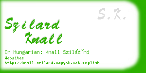 szilard knall business card